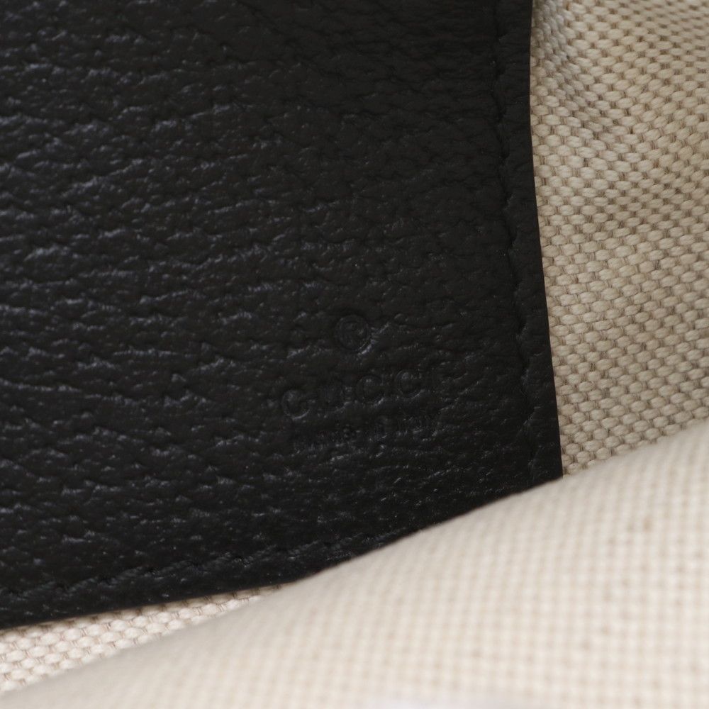 Gucci Bi Star Leather Clutch Pouch Business Black — view 7