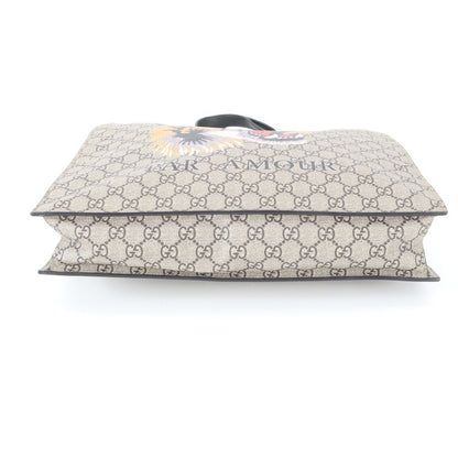 Gucci GG Supreme Tiger Print Leather Tote Shoulder Business — view 6