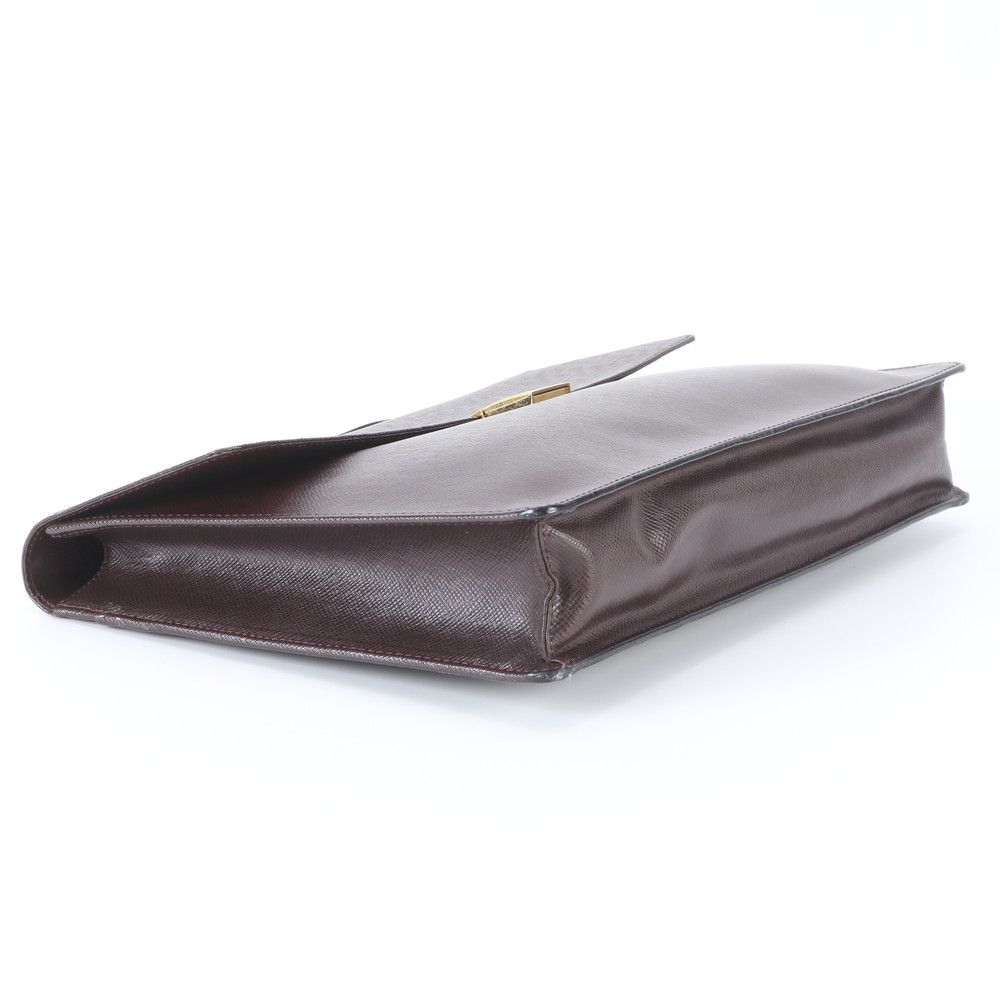 Louis Vuitton Taiga Angara Leather Business Document Briefcase Tote — view 6