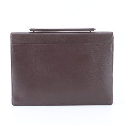 Louis Vuitton Taiga Angara Leather Business Document Briefcase Tote — view 3