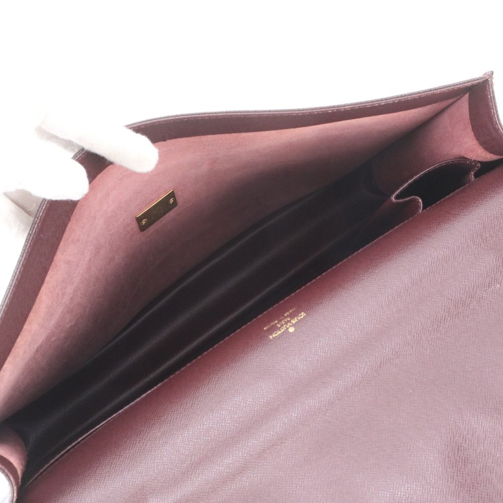 Louis Vuitton Taiga Angara Leather Business Document Briefcase Tote — view 7
