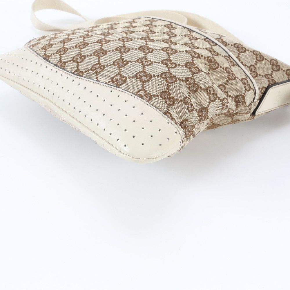 Gucci GG Canvas Leather Shoulder Bag Crossbody Hand Tote — view 5