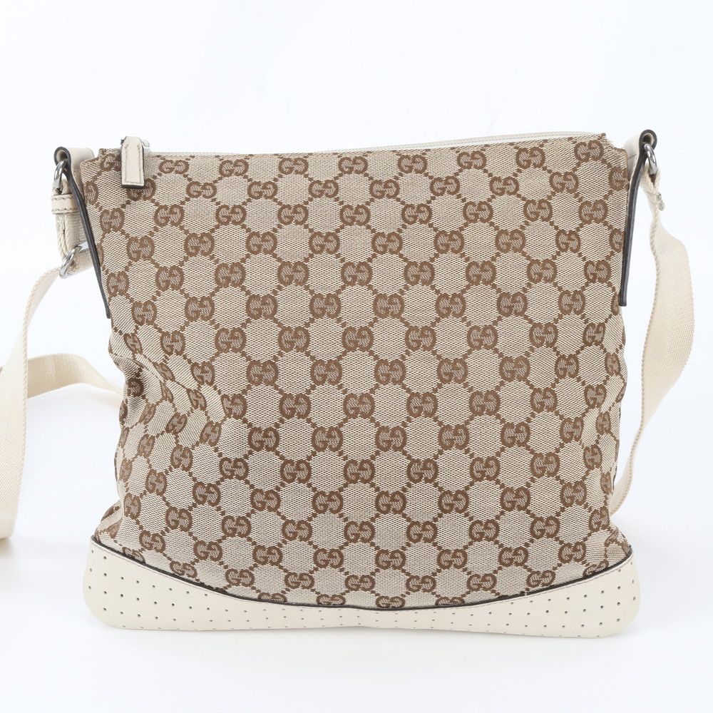 Gucci GG Canvas Leather Shoulder Bag Crossbody Hand Tote — view 2