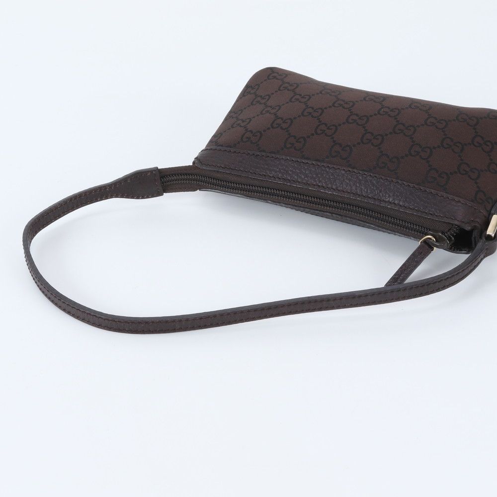 Gucci GG Canvas Leather Handbag Pouch Tote — view 2