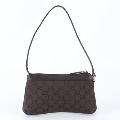Gucci GG Canvas Leather Handbag Pouch Tote — view 3