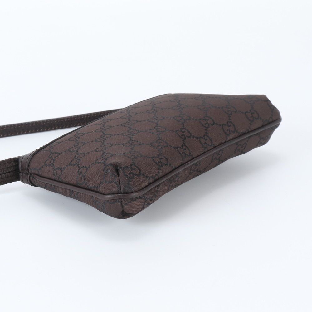 Gucci GG Canvas Leather Handbag Pouch Tote — view 6