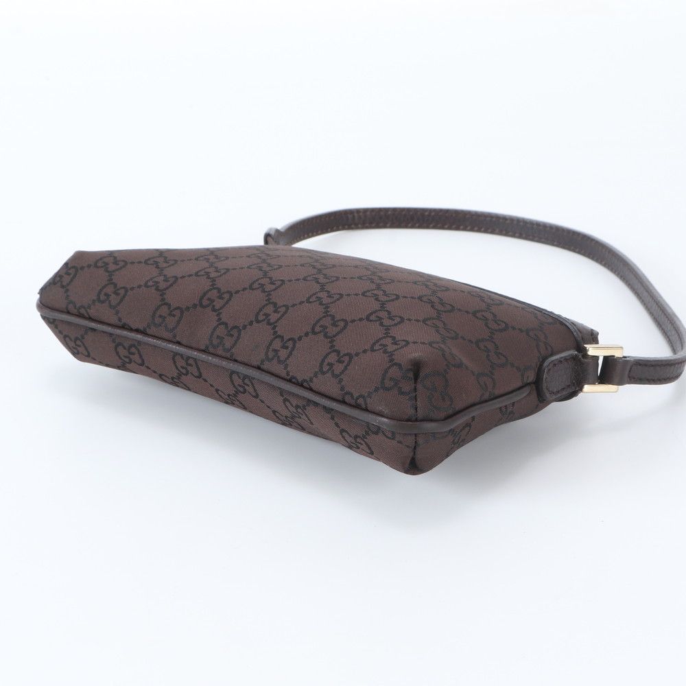 Gucci GG Canvas Leather Handbag Pouch Tote — view 4