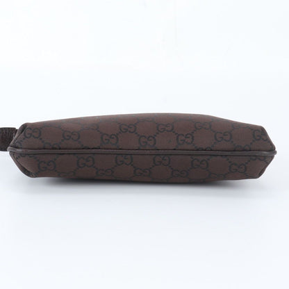 Gucci GG Canvas Leather Handbag Pouch Tote — view 5