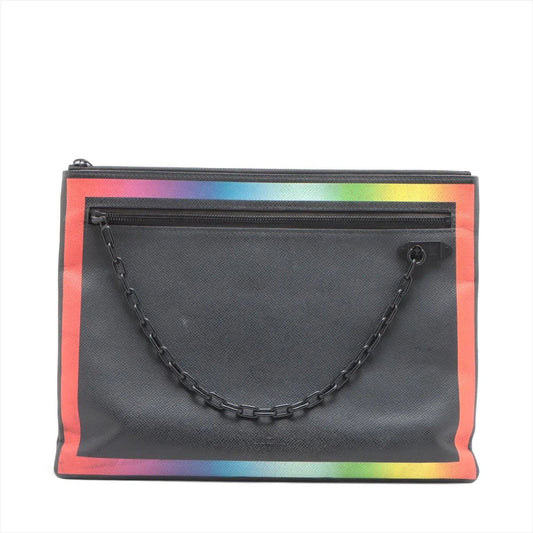 Louis Vuitton Taiga Rainbow Pochette Clutch Pouch