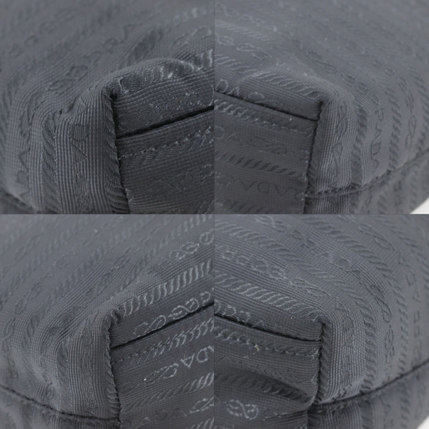 Prada Logo Nylon Black Handbag — view 4
