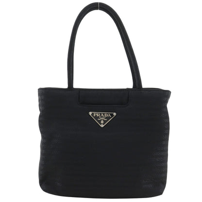 Prada Logo Nylon Black Handbag