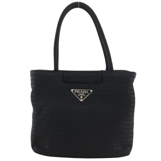 Prada Logo Nylon Black Handbag