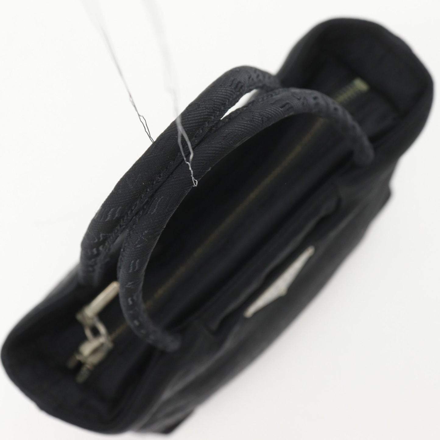 Prada Logo Nylon Black Handbag — view 5