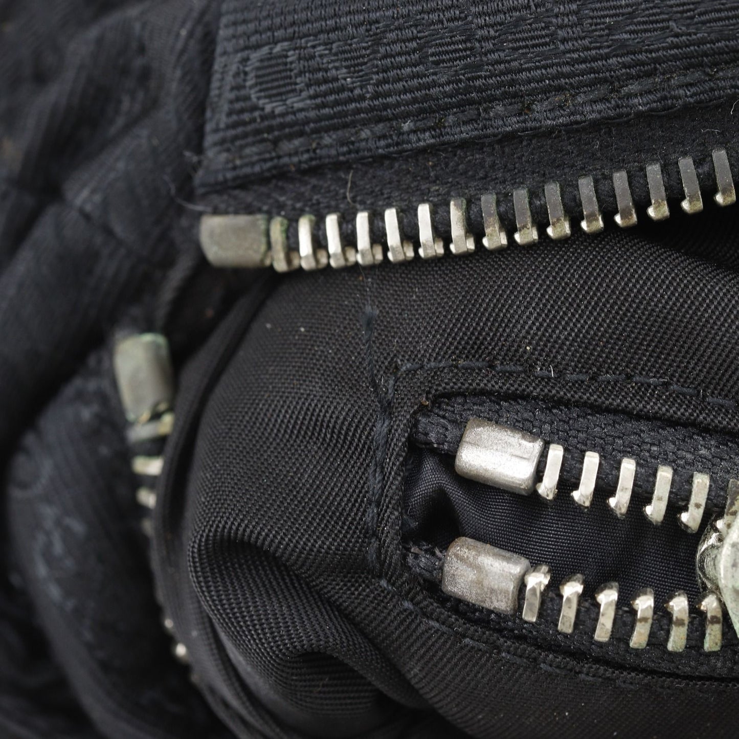 Prada Logo Nylon Black Handbag — view 8