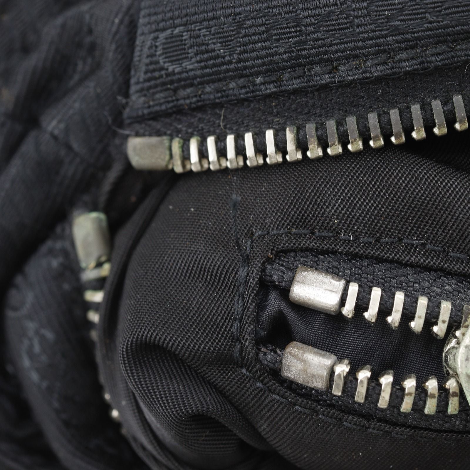 Prada Logo Nylon Black Handbag — view 8