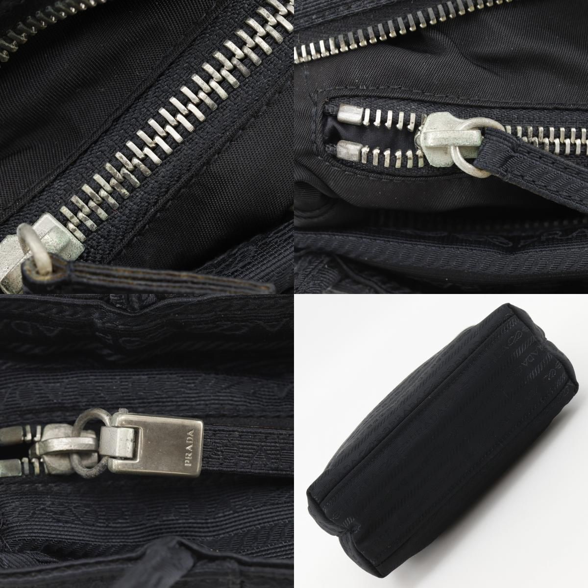 Prada Logo Nylon Black Handbag — view 9