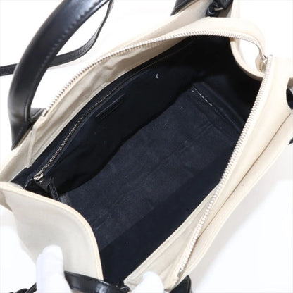Balenciaga Trade S Leather Canvas 2-Way Shoulder Bag Crossbody Hand — view 8
