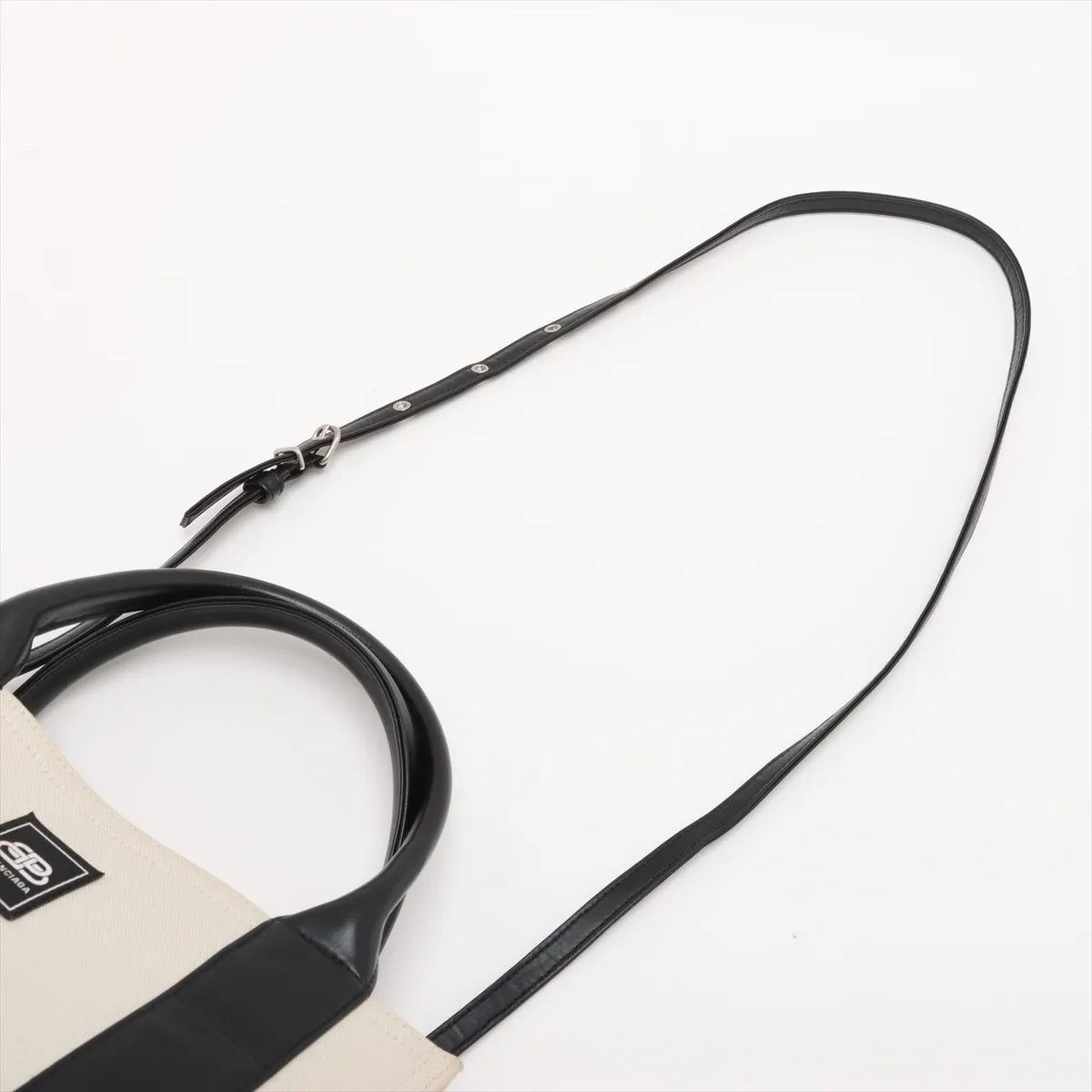 Balenciaga Trade S Leather Canvas 2-Way Shoulder Bag Crossbody Hand — view 7
