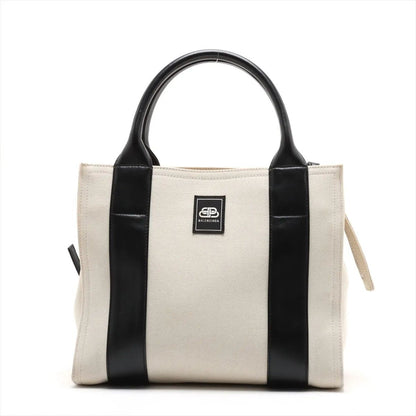 Balenciaga Trade S Leather Canvas 2-Way Shoulder Bag Crossbody Hand