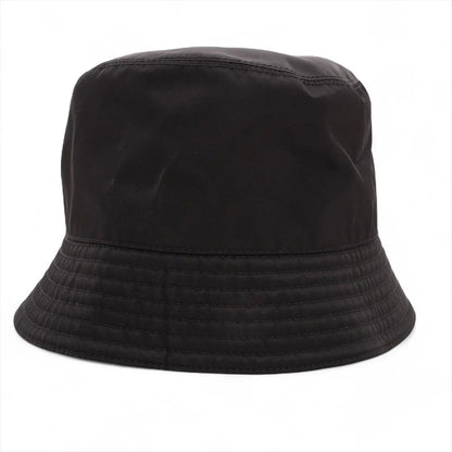 Prada Li Nylon Triangle Logo L Bucket Hat Black — view 6
