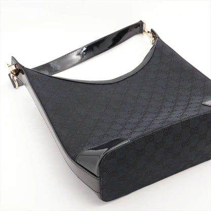 Gucci GG Canvas Leather Shoulder Bag Hand Black — view 4