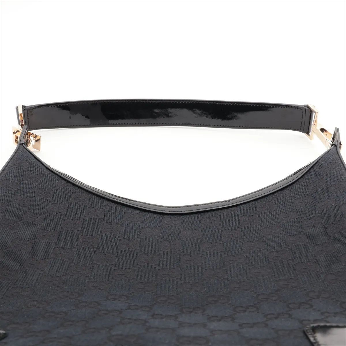 Gucci GG Canvas Leather Shoulder Bag Hand Black — view 6