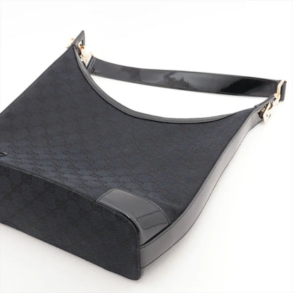 Gucci GG Canvas Leather Shoulder Bag Hand Black — view 3