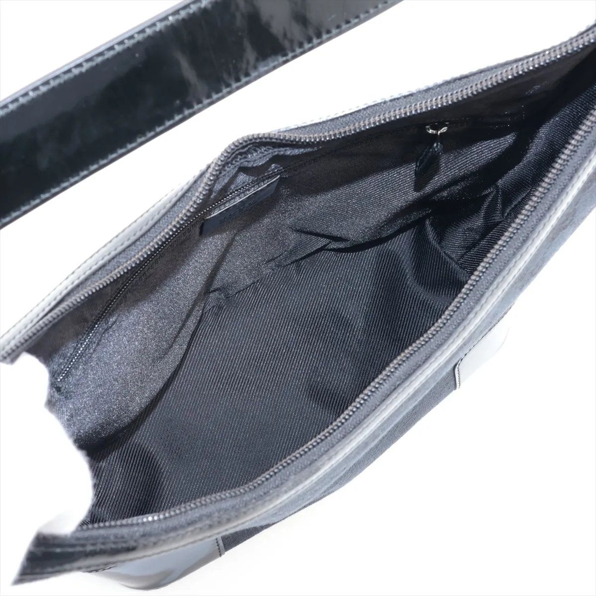 Gucci GG Canvas Leather Shoulder Bag Hand Black — view 7