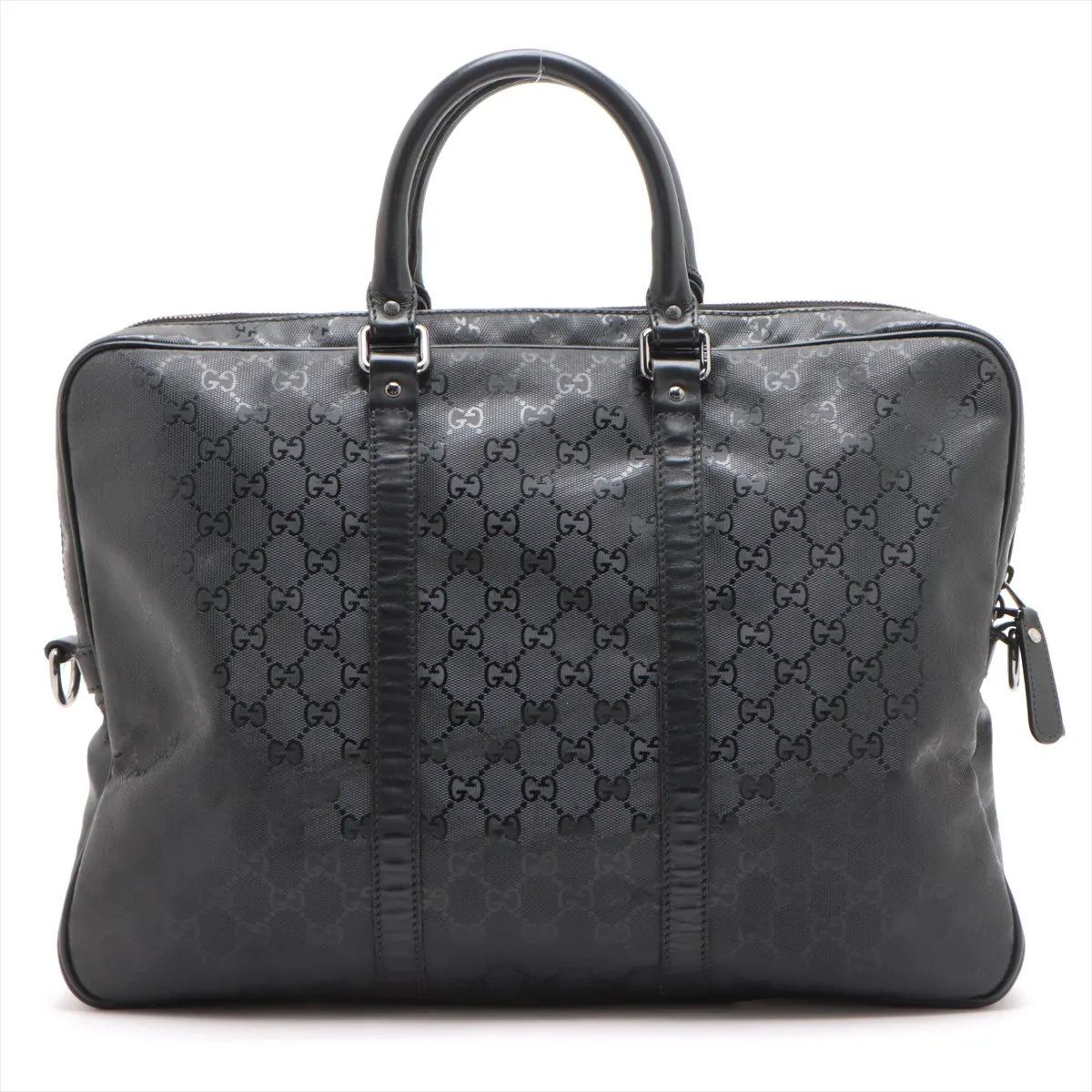 Gucci GG Supreme Leather 2-Way Business Crossbody Document Tote Black — view 2