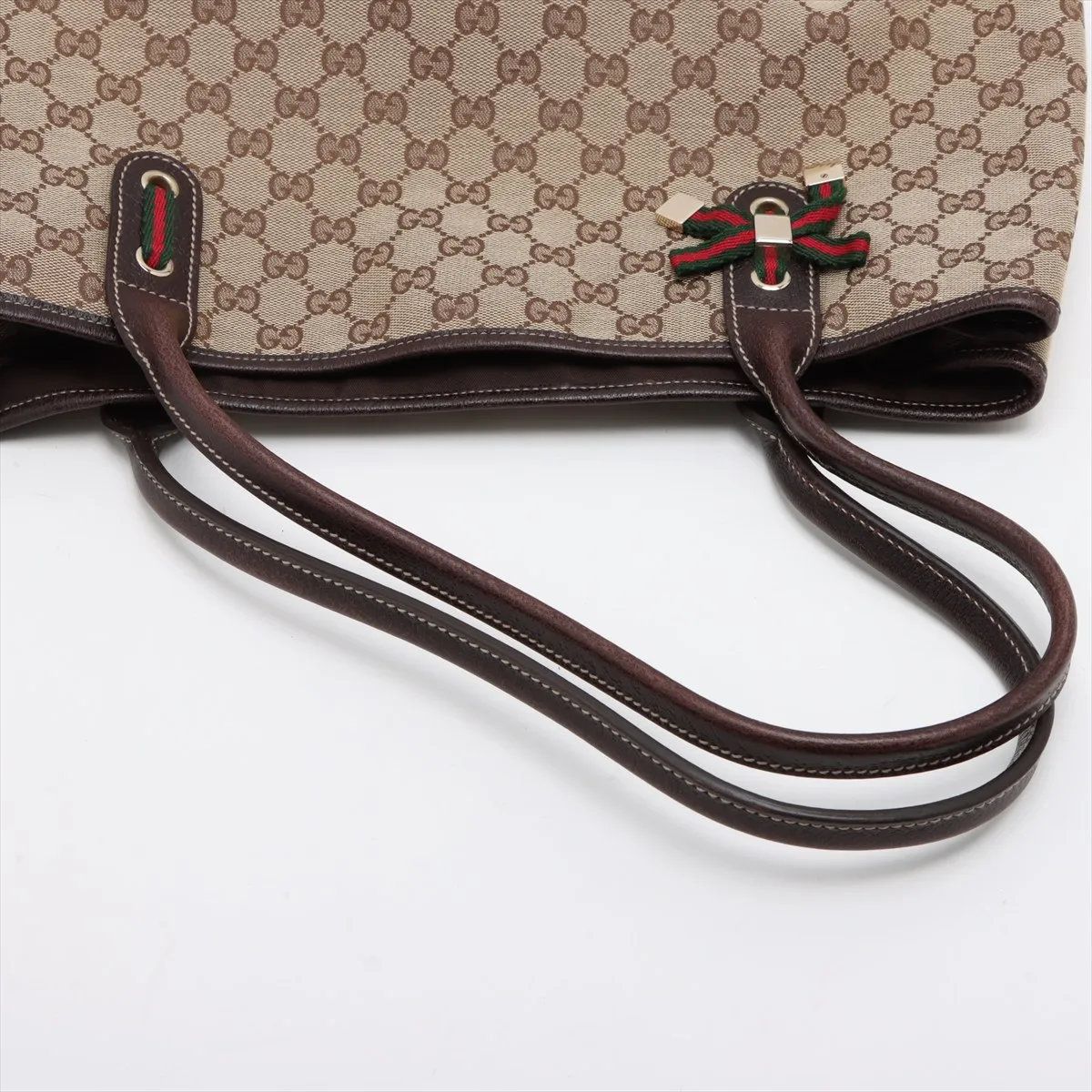 Gucci GG Canvas Prince Leather Tote Shoulder Hand — view 5