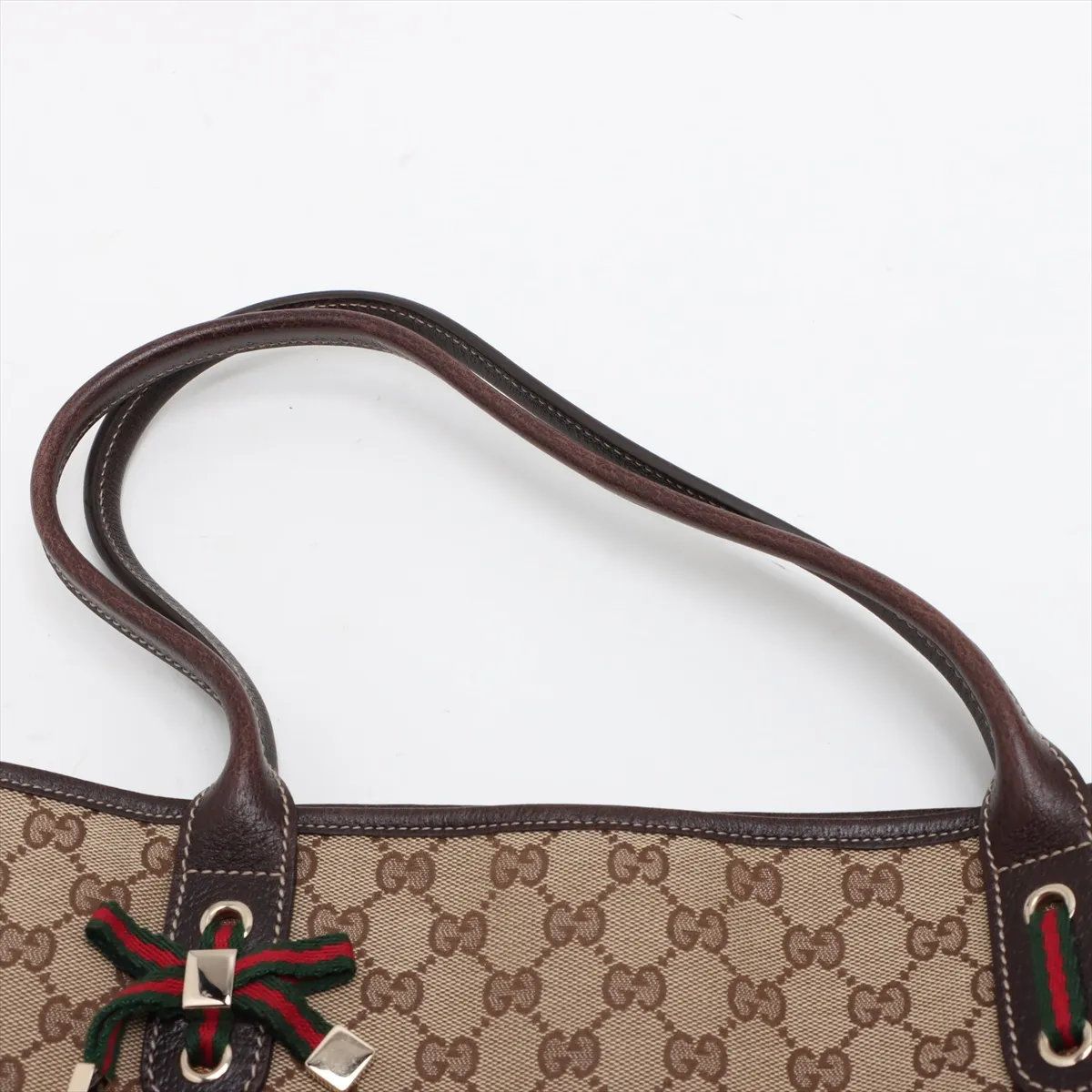 Gucci GG Canvas Prince Leather Tote Shoulder Hand — view 6