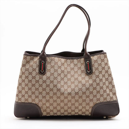 Gucci GG Canvas Prince Leather Tote Shoulder Hand — view 2