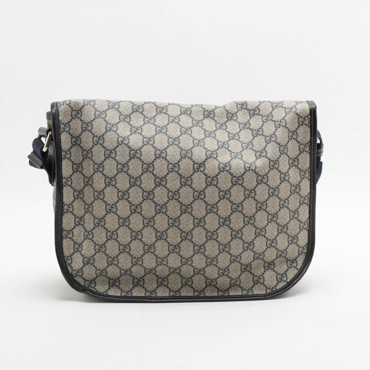 Gucci GG Supreme Leather Shoulder Bag Crossbody Messenger Navy — view 2