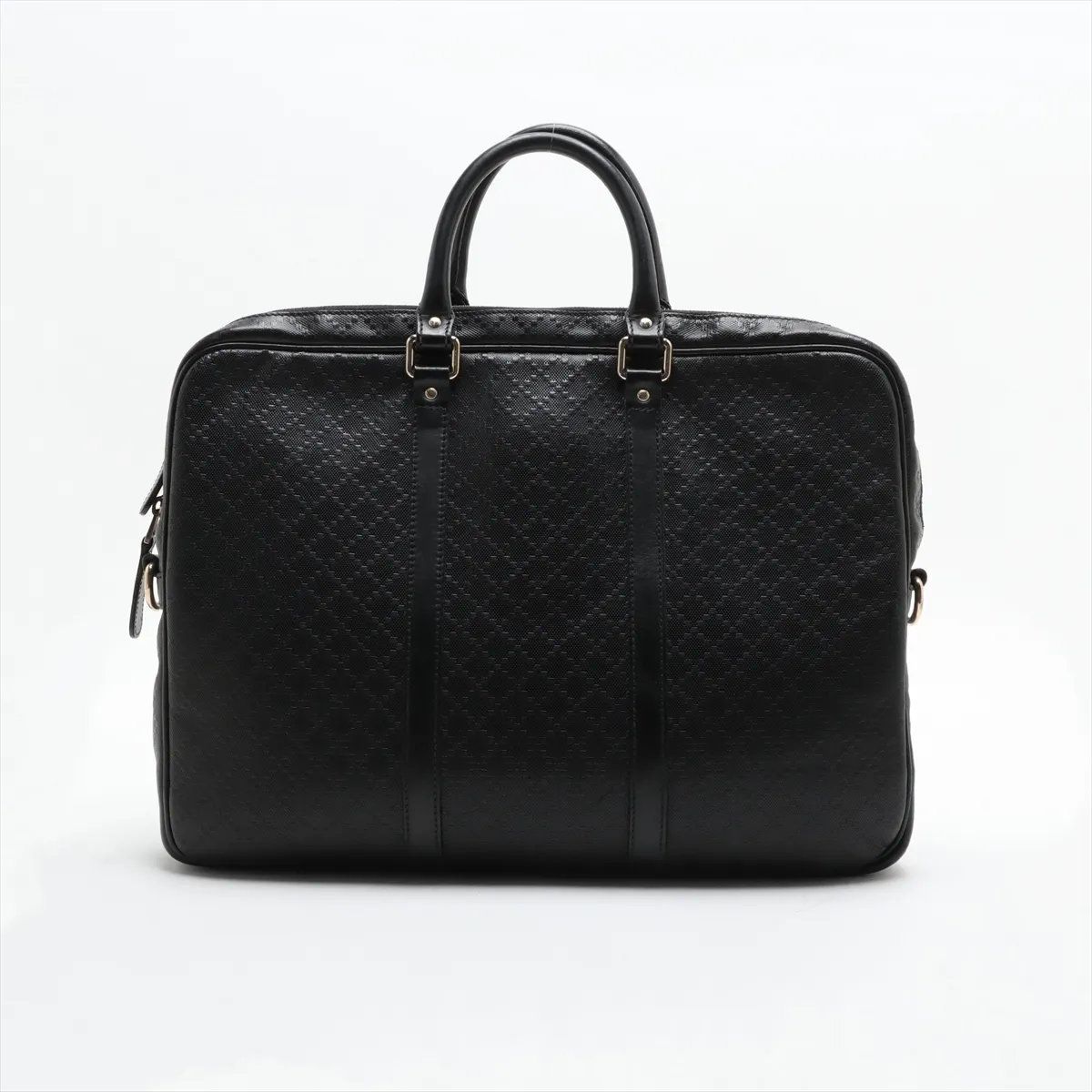 Gucci Diamante Leather Business Document Briefcase Tote Brown