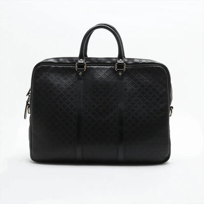 Gucci Diamante Leather Business Document Briefcase Tote Brown