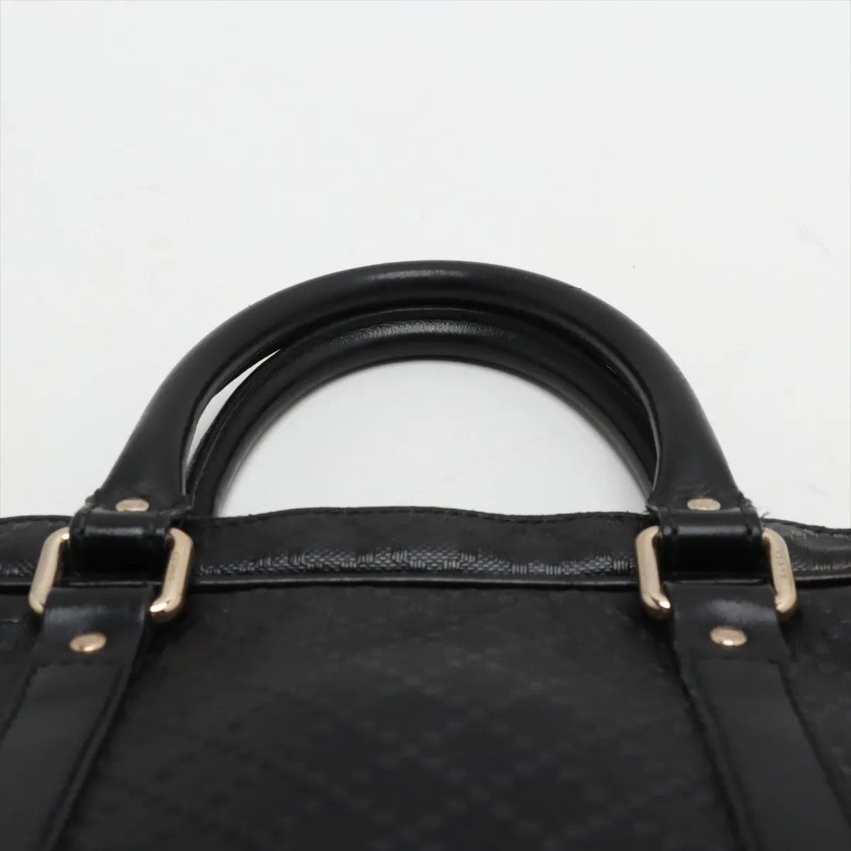 Gucci Diamante Leather Business Document Briefcase Tote Brown — view 6