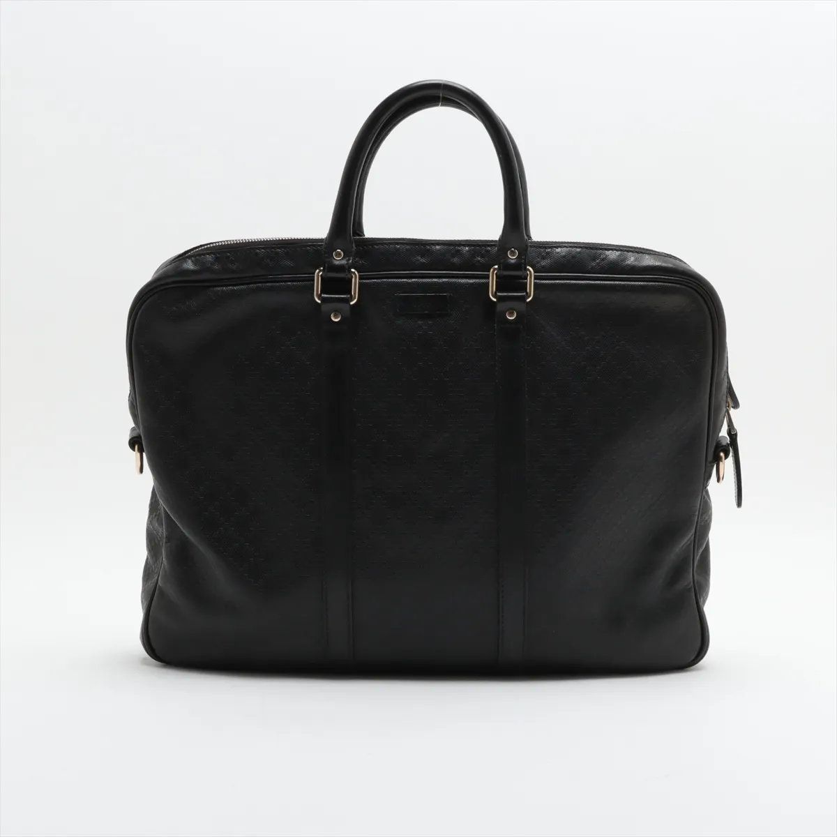 Gucci Diamante Leather Business Document Briefcase Tote Brown — view 2