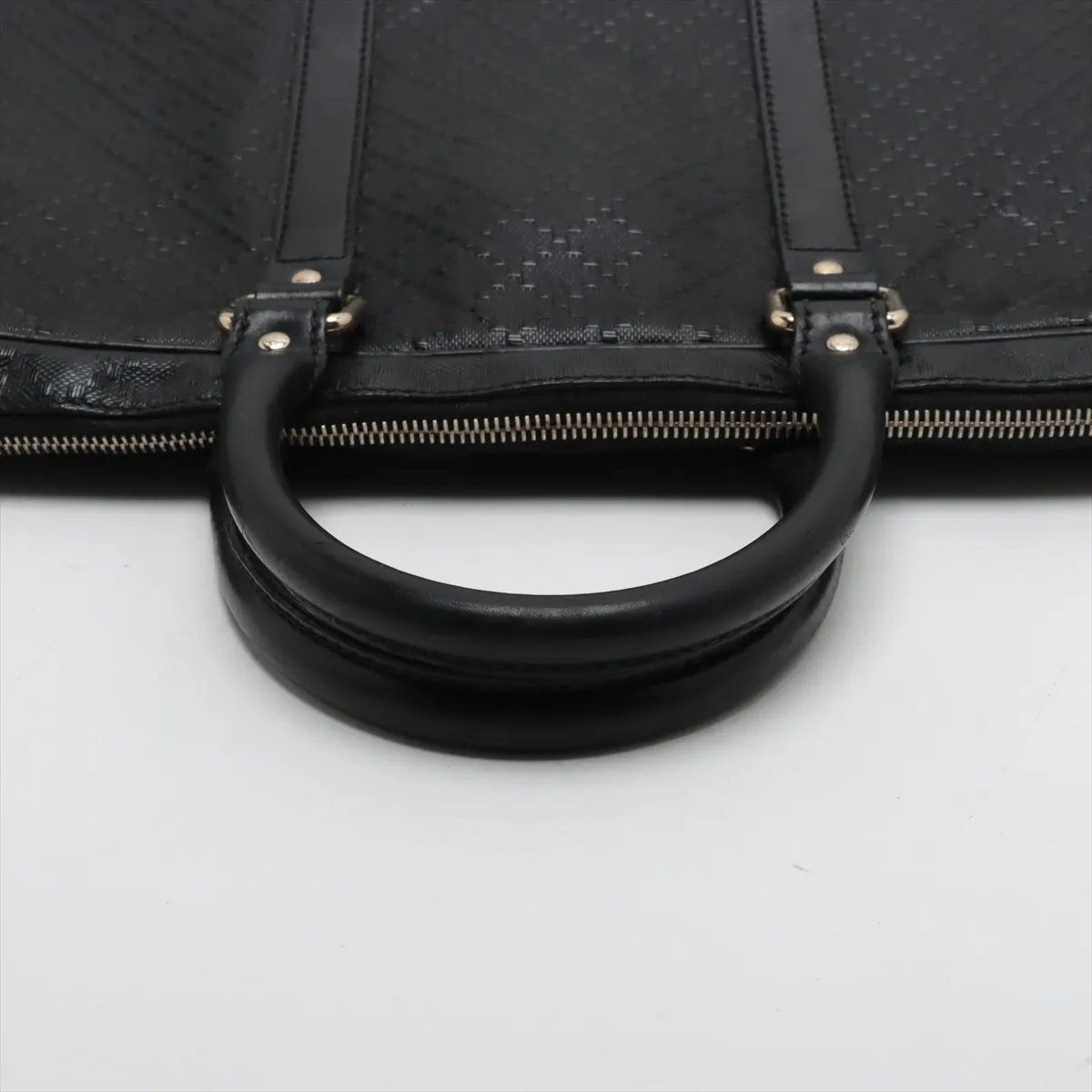 Gucci Diamante Leather Business Document Briefcase Tote Brown — view 5