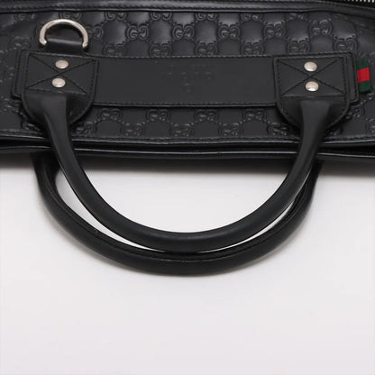Gucci Guccissima Leather Business Document Briefcase Tote Black — view 5