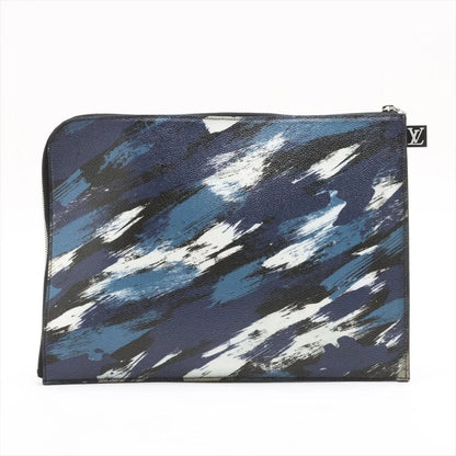 Louis Vuitton Camouflage Pochette Jour GM Leather Clutch — view 2
