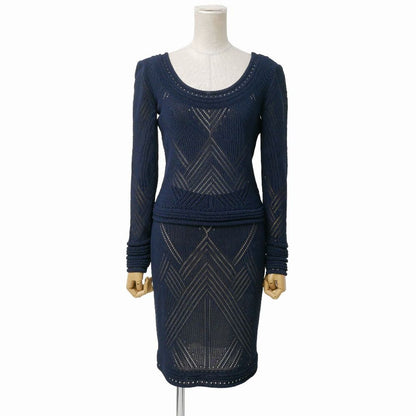 Celine Skirt Suit Top 36 38 Knit Openwork Tight