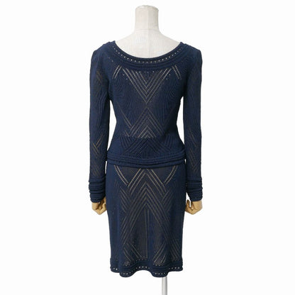 Celine Skirt Suit Top 36 38 Knit Openwork Tight — view 3