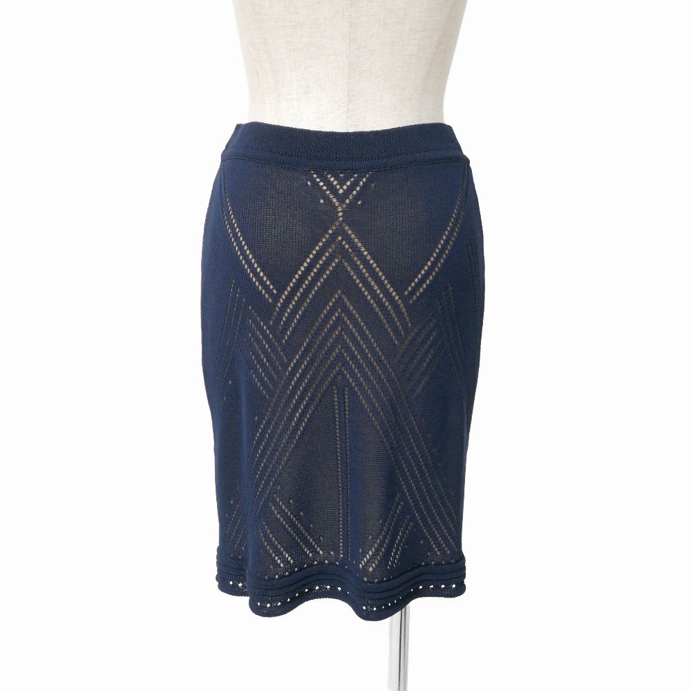 Celine Skirt Suit Top 36 38 Knit Openwork Tight — view 5