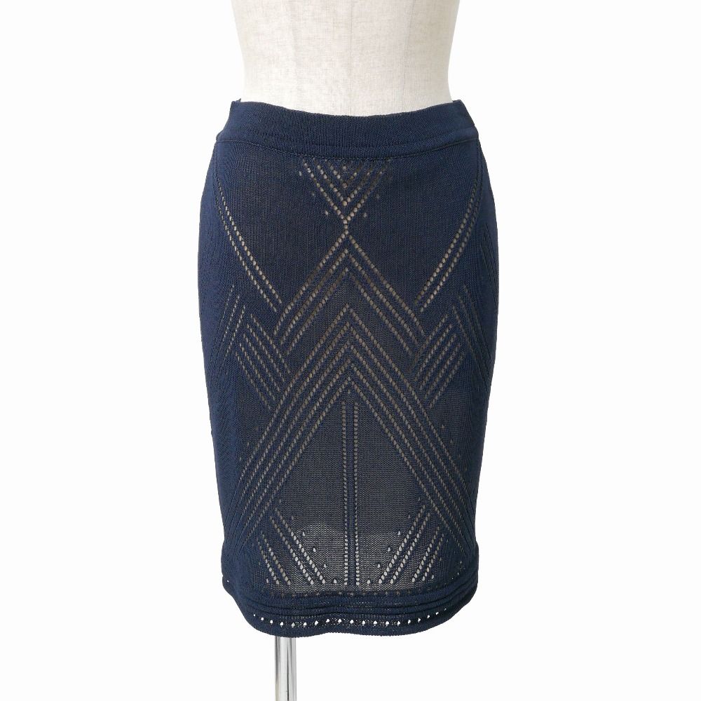 Celine Skirt Suit Top 36 38 Knit Openwork Tight — view 4