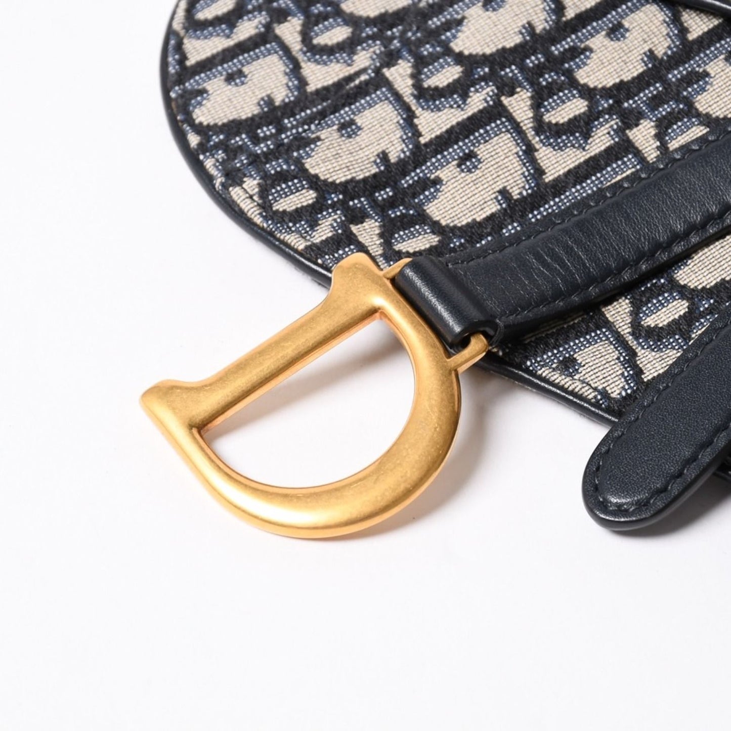 Dior Waist Pouch Saddle Bag Trotter All Over Print Cotton Canvas Gold — view 6