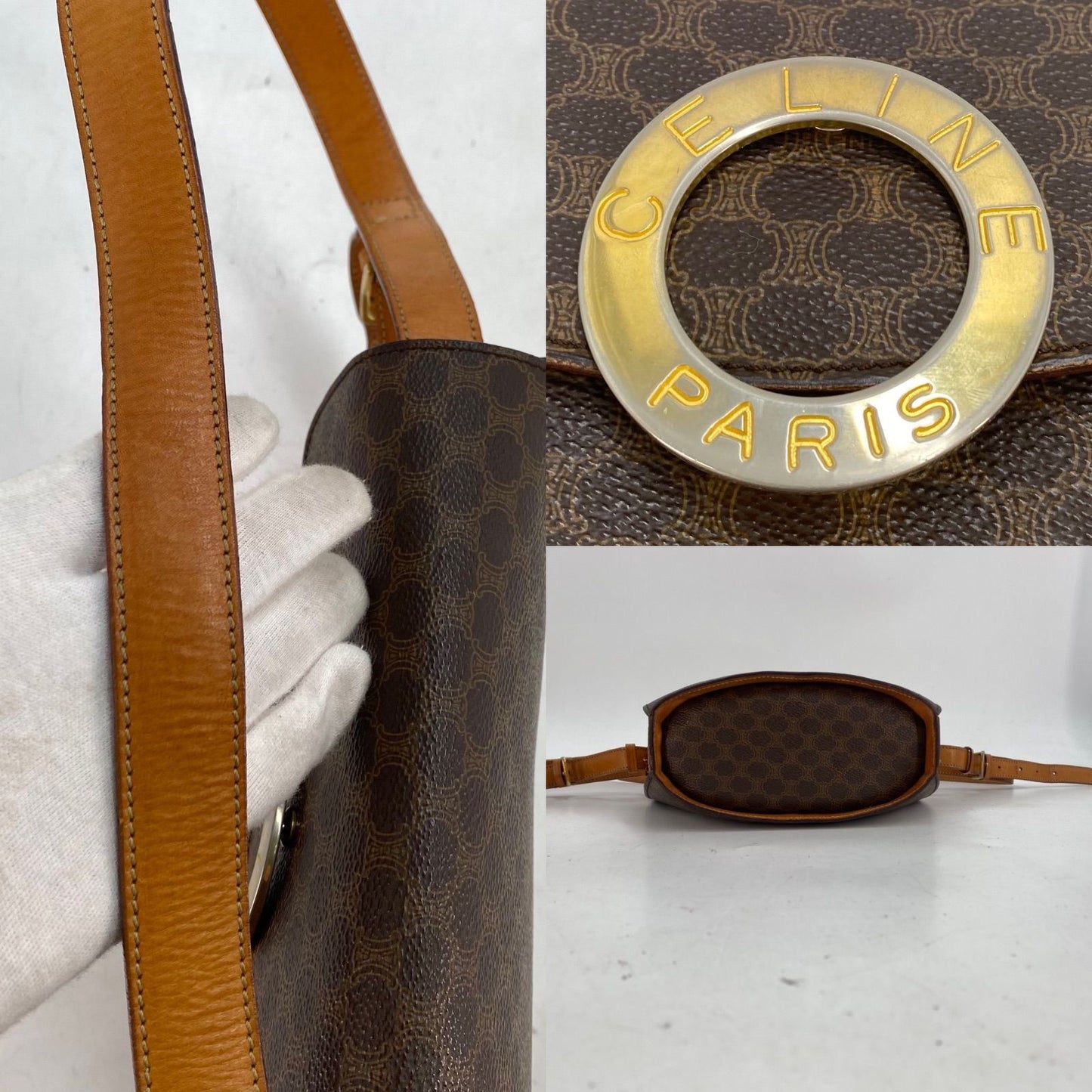 Celine Shoulder Bag Pochette Macadam Circle Logo Travel — view 4