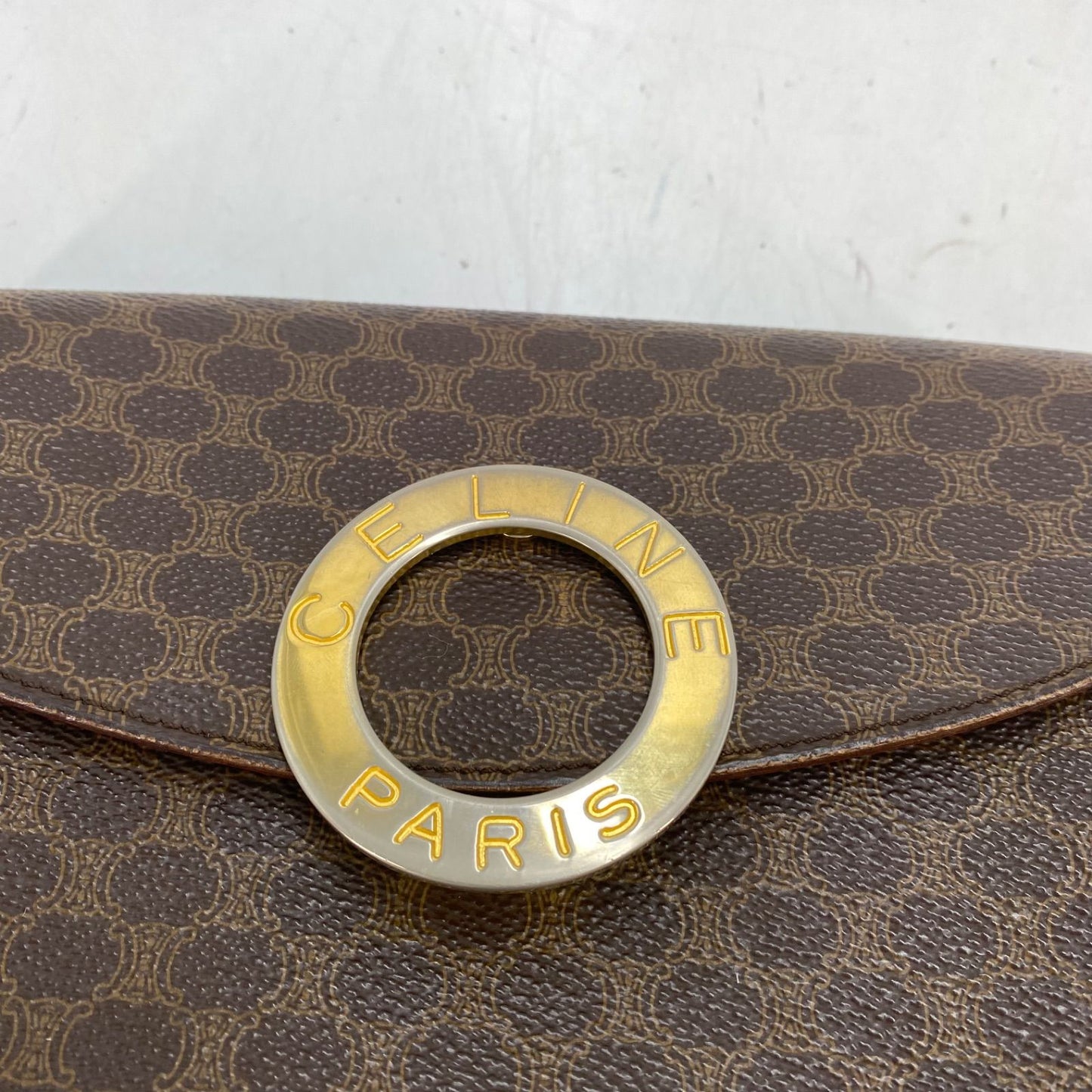 Celine Shoulder Bag Pochette Macadam Circle Logo Travel — view 8