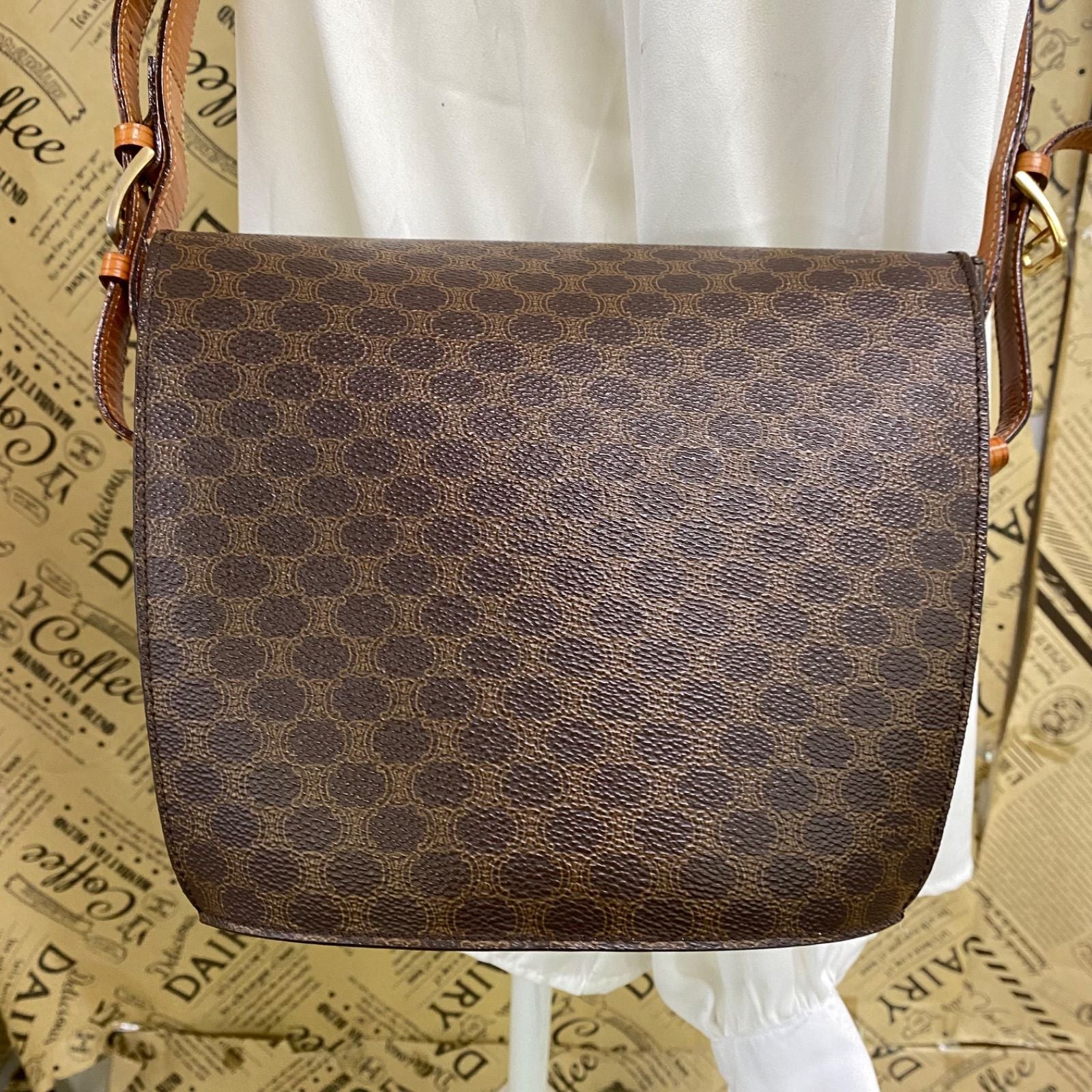 Celine Shoulder Bag Pochette Macadam Circle Logo Travel — view 2