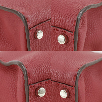 Fendi Peekaboo Selleria 2-Way Shoulder Leather Red Handbag — view 4