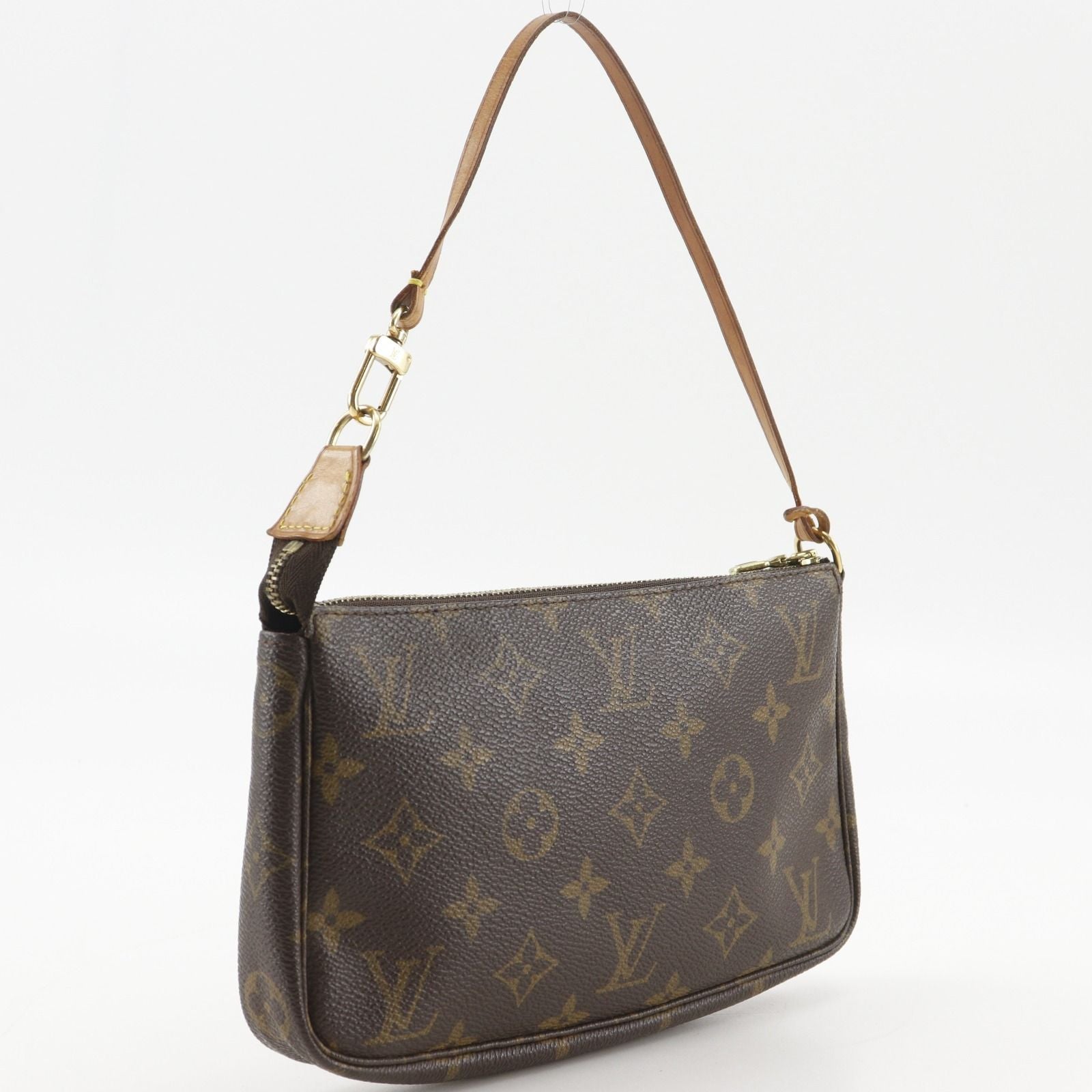 Louis Vuitton Pochette Pouch Monogram Canvas Brown — view 3